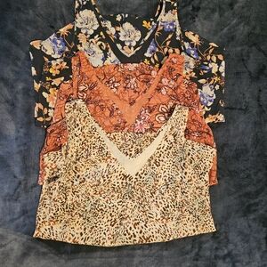 Maurices Floral and Leopard Print Tank Tops